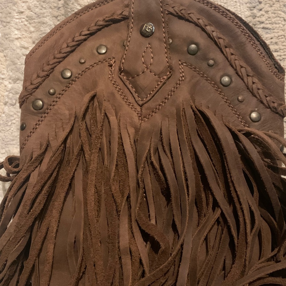 Liberty black fringe boots
